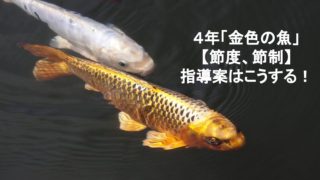 ４年「金色の魚」【節度、節制】の指導案はこうする！